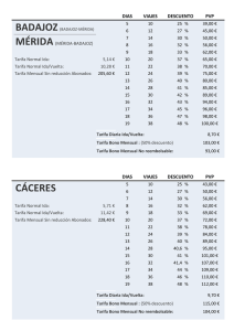 tarifas de abonados en pdf