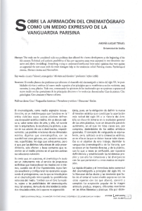 obre la afirmación del cinematógrafo como un medio expresivo de