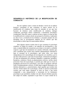 Desarrollo histórico de la modificación de conducta. Madrid
