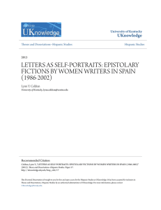 letters as self-portraits: epistolary fictions by women writers in spain