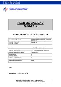 PLAN DE CALIDAD - Departament Salut Castelló