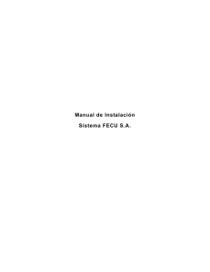 Manual de Instalación Sistema FECU SA