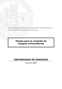 Pautas para la creación de Campus universitarios UNIVERSIDAD