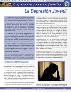 La Depresión Juvenil - Esperanza para la Familia