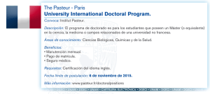 The Pasteur - Paris University International Doctoral Program.