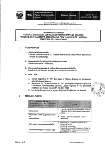 termino de referencia convocatoria para la contratación