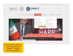 Para acceder al sistema a través de la página de CONACYT