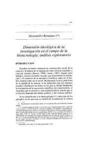 Dimensión ideológica de la investigación en el campo de la