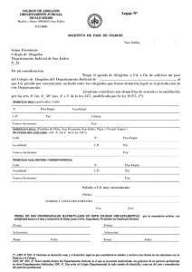 formulario de pase de Colegio - Colegio de Abogados de San Isidro