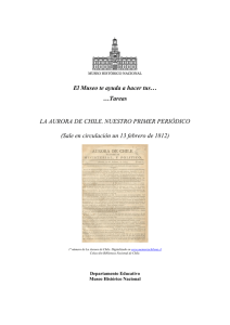 La Aurora de Chile primer periódico (13 de febrero de 1812)