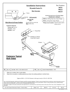 Installation Instructions Fasteners Typical Both Sides ①② - Draw-Tite