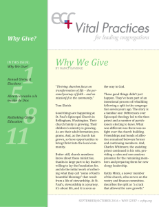 Why We Give - Episcopal Church Foundation Vital Practices
