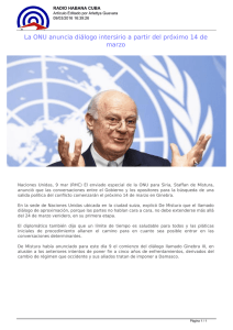 La ONU anuncia diálogo intersirio a partir del próximo 14 de marzo