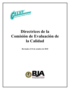 Directrices de la Comisión de Evaluación de la Calidad