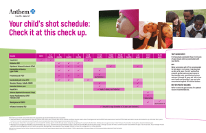 Your child`s shot schedule: Check it at this check up.