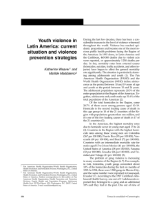 Youth violence in Latin America: current situation and violence