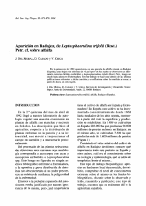 Aparición en Badajoz, de Leptosphaerulina trifolii (Rost.) Petr. cf