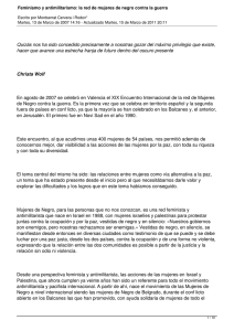 la red de mujeres de negro contra la guerra