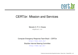 CERT.br: Mission and Services