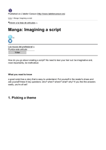 Manga: Imagining a script