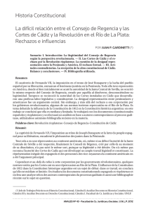 La difícil relación entre el Consejo de regencia y las Cortes de