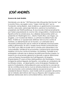 Acerca de José Andrés Nombrado uno de las “100 Personas Más