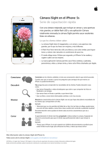 Cámara iSight en el iPhone 5s