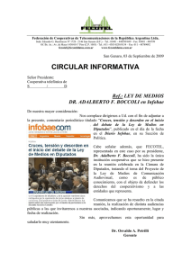 Circular Informativa. Ley de Medios_Dr. Adalberto F