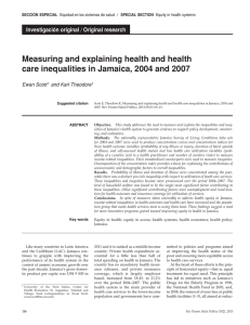 Measuring and explaining health and health care