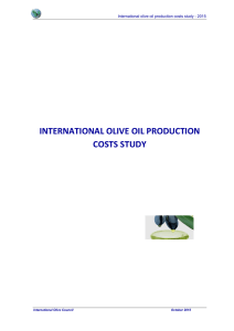 International olive oil production costs study