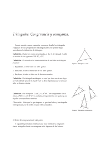 Triángulos. Congruencia y semejanza.