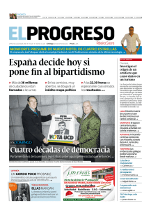 ELPROGRESO España decide hoy si pone fin al bipartidismo