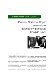 El Profesor Norberto Alayón entrevista al historiador y periodista