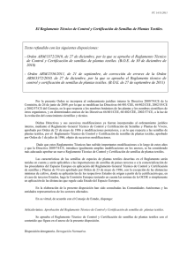 Reglamento de Control y Producción de Semillas de Textiles