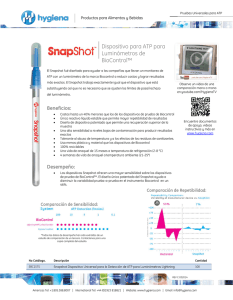 Dispositivo para ATP para Luminómetros de BioControl