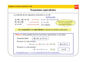 Ecuaciones equivalentes
