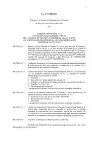 Ley Nº X-0888-2014 El Senado y la Cámara de Diputados de la