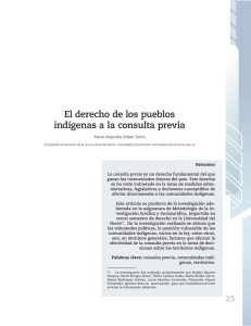 El derecho de los pueblos indígenas a la consulta previa