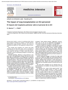 The impact of lung transplantation on ICU personnel