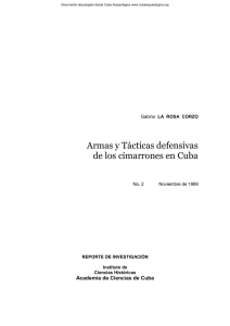 Armas y tácticas defensivas de los cimarrones en Cuba