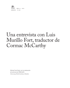 Una entrevista con Luis Murillo Fort, traductor de Cormac
