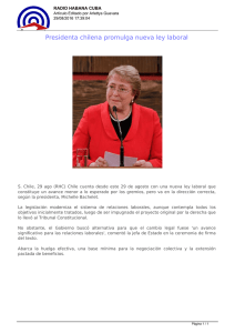 Presidenta chilena promulga nueva ley laboral