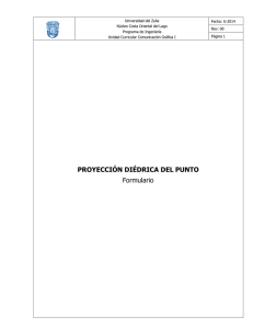 PROYECCIÓN DIÉDRICA DEL PUNTO Formulario
