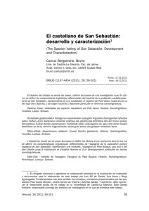 El castellano de San Sebastián: desarrollo y caracterización. IN