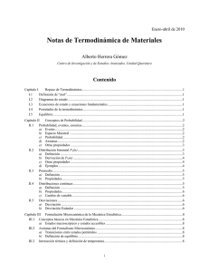 Notas de Termodinámica de Materiales