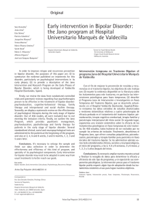 Early intervention in Bipolar Disorder: the Jano program at Hospital