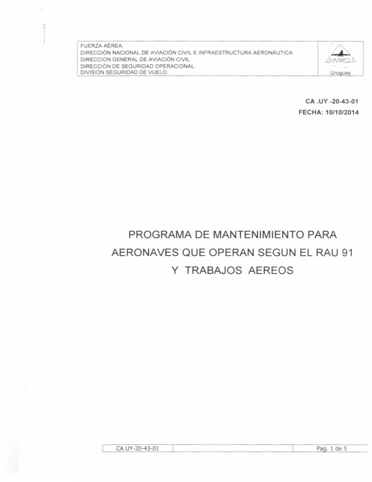 Doc 9760 programa de mnto para aeronaves que operan segun rau 91 y