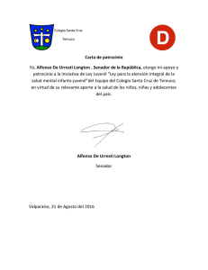 Carta de patrocinio Yo, Alfonso De Urresti Longton , Senador de la