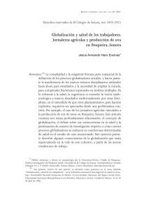 Globalización y salud de los trabajadores. Jornaleros