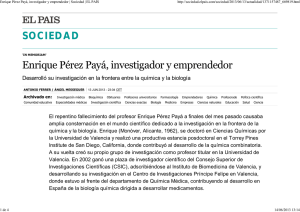 Enrique Pérez Payá, investigador y emprendedor | Sociedad | EL PAÍS